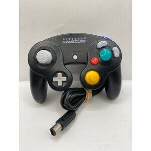 Nintendo GameCube Controller Black OEM Genuine DOL-003- TESTED & WORKS- Original